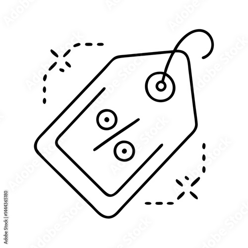 discount tag icon, discount tag line art - simple line art of discount tag, perfect for discount tag logos and icons