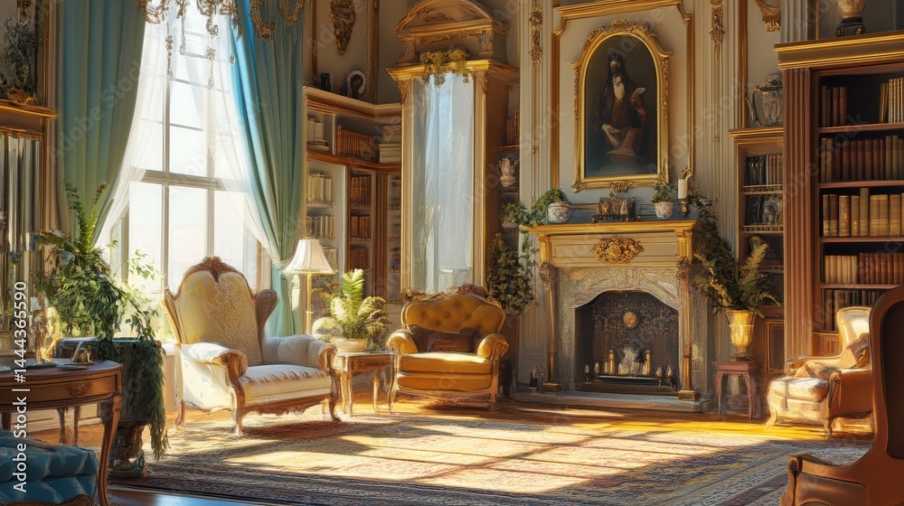 Fototapeta premium Classic interior with timeless furniture