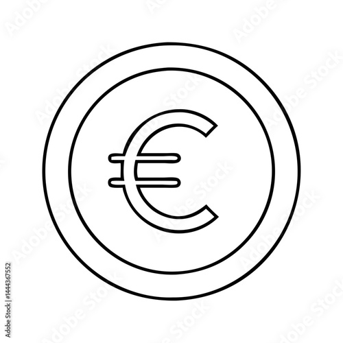 euro symbol icon, euro symbol line art - simple line art of euro symbol, perfect for euro symbol logos and icons