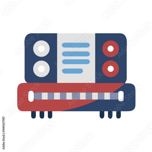 Sound audio equipment, equalizer vector icon illustration graphic