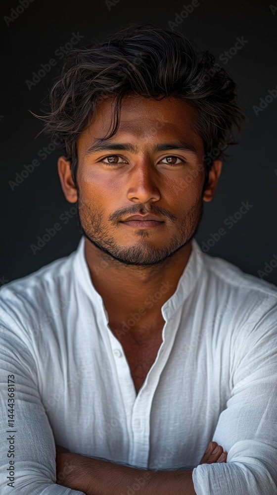 Portrait of a Serene Young Man
