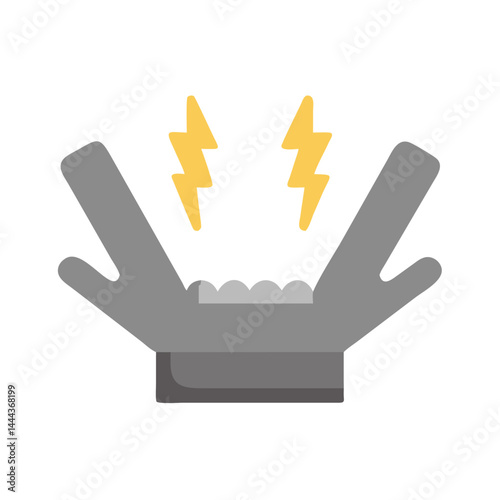 Electrical Surge Icon: Power Surge Concept on Black