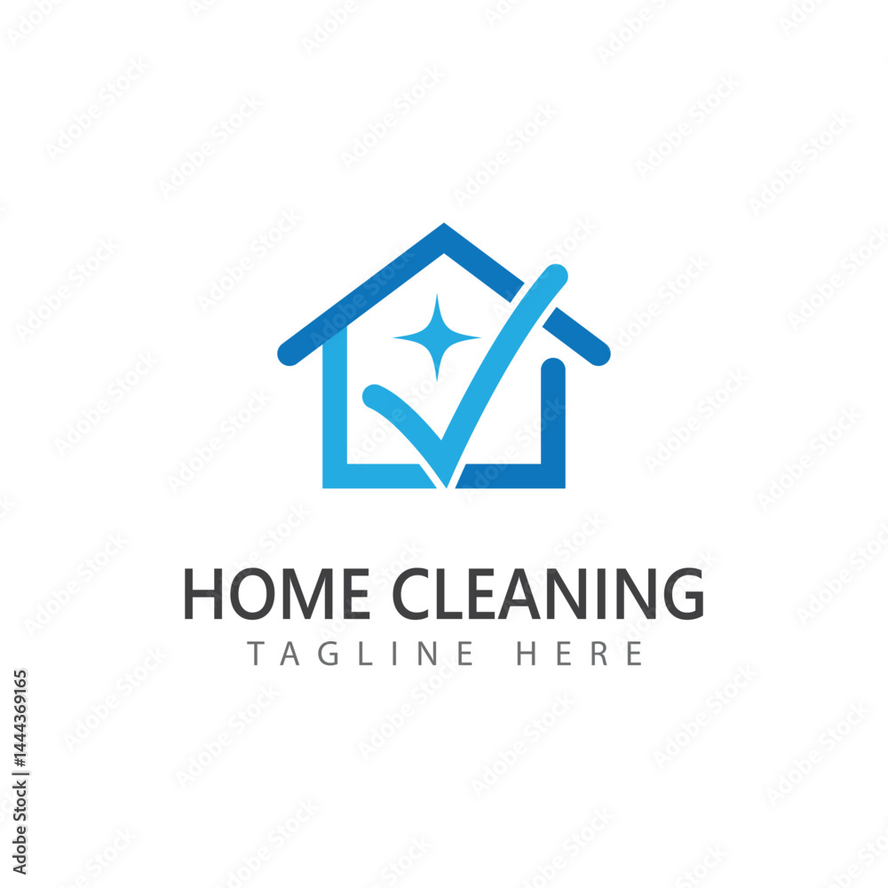 Fototapeta premium Stylized logo and symbol cleaning service design