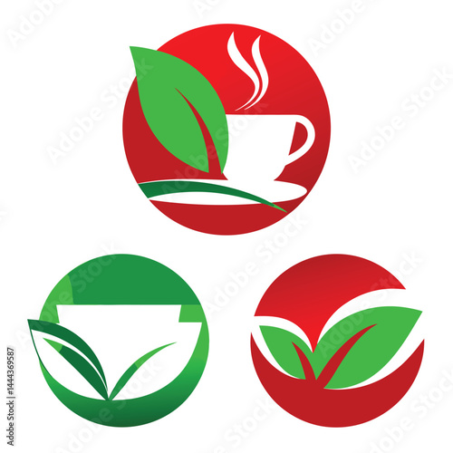 vector illustration tea logo