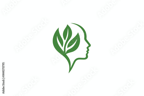 Green Health Mind and Brain Care Logo  Mental Wellness, Nature, and Emotional Balance