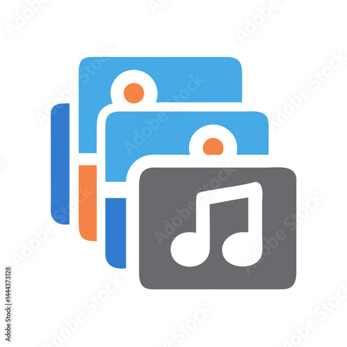 Multimedia Files Icon: Photos, Music, and Media Storage