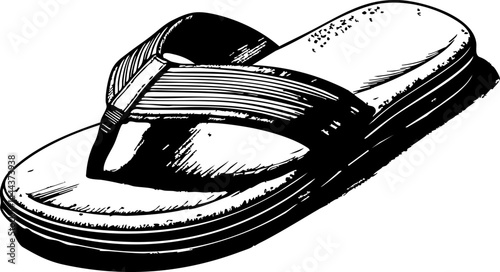 Summer flip flop fashion beachside relaxation footwear sunny environment close-up view comfort and style