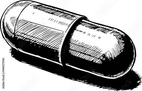 Pharmaceutical capsule laboratory medical illustration scientific environment close-up view health concept