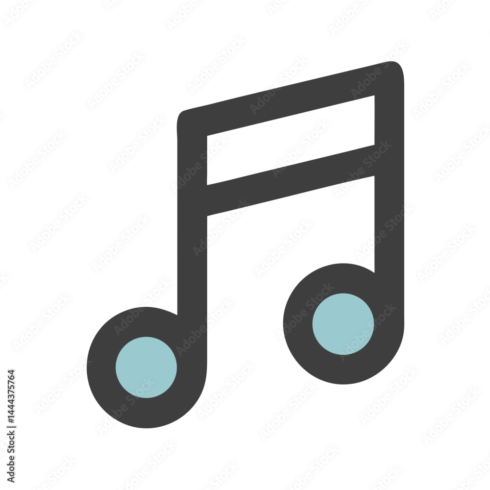 Single Musical Note on Black Background Illustration Artwork Single Musical Note on Black Background Illustration Artwork