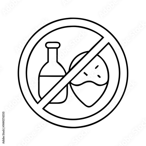 no preservatives icon, no preservatives line art - simple line art of no preservatives, perfect for no preservatives logos and icons