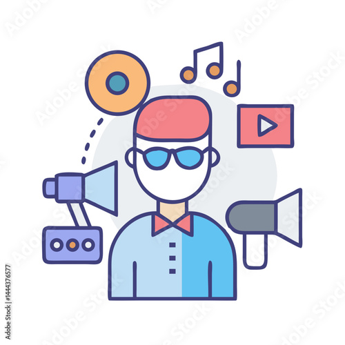 Music and video creator advertising through social media