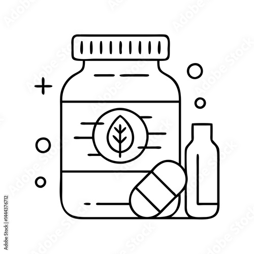 nutritional supplement icon, nutritional supplement line art - simple line art of nutritional supplement, perfect for nutritional supplement logos and icons