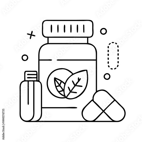 nutritional supplement icon, nutritional supplement line art - simple line art of nutritional supplement, perfect for nutritional supplement logos and icons