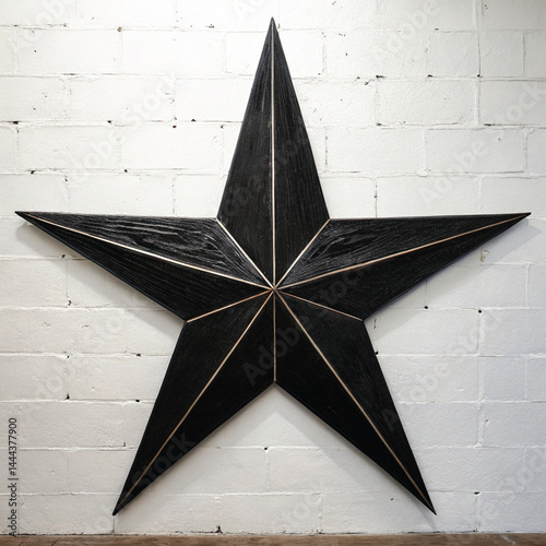 silver star on wood