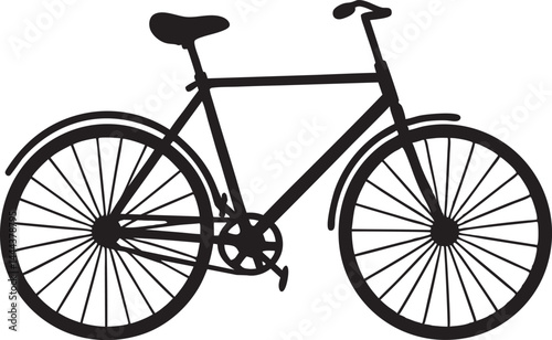 bicycle silhouette vector illustration on a white background