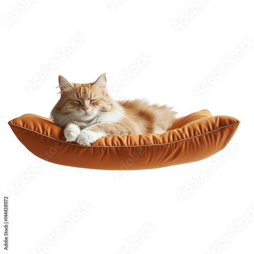 Obraz na płótnie Floating pet bed in the air, unique and creative, isolated on a white background. cutout png w salonie