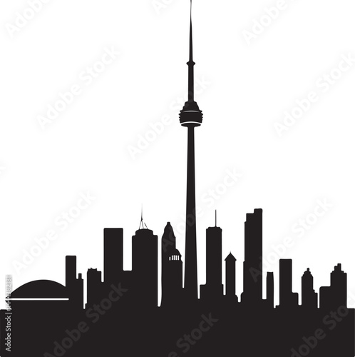 Chicago skyline, skyline, city, silhouette, vector, cityscape, building, architecture, buildings, sky, skyscraper, illustration, urban, tower, business, chicago, black, travel, night, downtown, landma