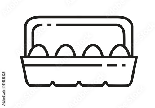 Egg outline simple artwork. Editable Clip Art.