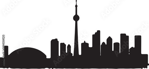 Chicago skyline, skyline, city, silhouette, vector, cityscape, building, architecture, buildings, sky, skyscraper, illustration, urban, tower, business, chicago, black, travel, night, downtown, landma