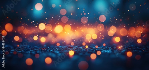 Obraz na płótnie Enchanted Night: A Symphony of Lights and Sparkle w salonie