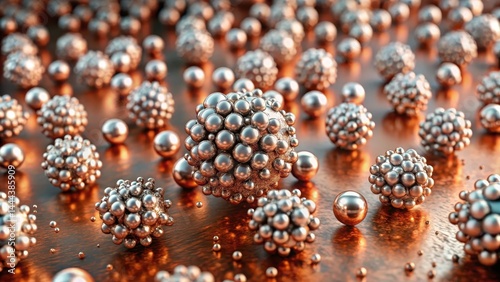 Obraz na płótnie Silver nanoparticles dispersed on a copper oxide surface exhibiting enhanced catalytic activity for chemical reactions w salonie
