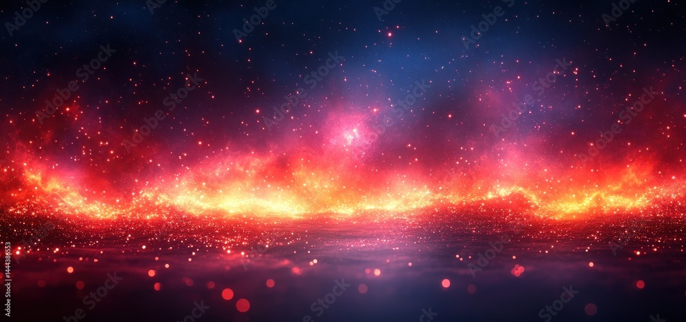 Fiery Nebula: A Cosmic Inferno of Red and Orange Hues