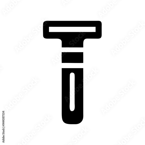 razor black linear isolated vector illustration
