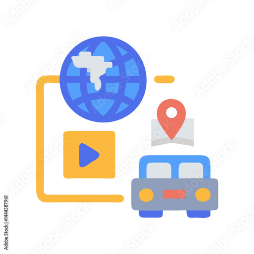 Online ride-sharing, digital car rentals, and video advertising