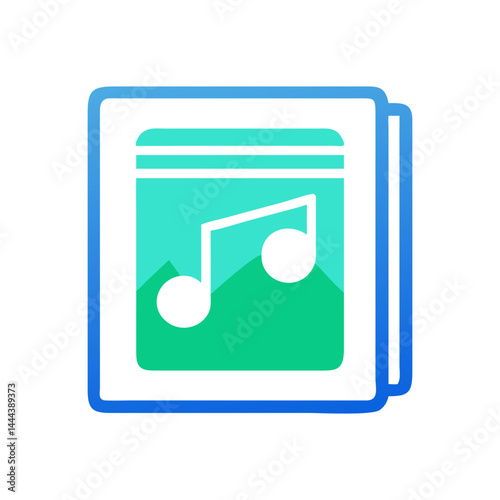 Music album vector illustration in bright, modern style