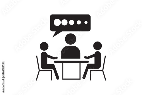 Discuss, meeting icon / color icon