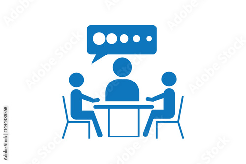 Discuss, meeting icon / color icon