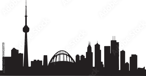 silhouette of city skyline, skyline, city, silhouette, vector, cityscape, building, buildings, architecture, illustration, urban, tower, skyscraper, business, sky, black, toronto, downtown, chicago, t