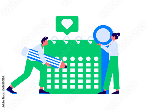 Check-in character flat vector concept operation hand-drawn illustration
