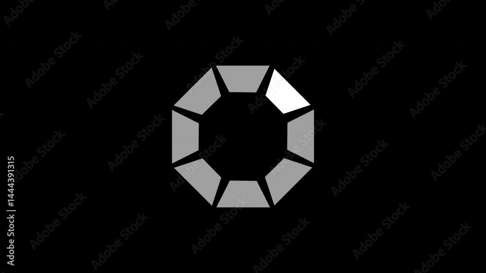 Segmented Circle with Flashing white light indicates work in progress Segmented Circle with Flashing white light indicates work in progress
