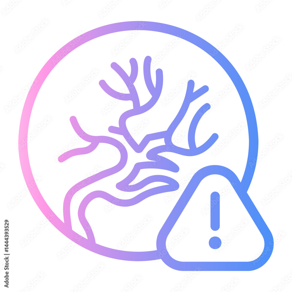 Obraz premium coral Line Gradient Icon