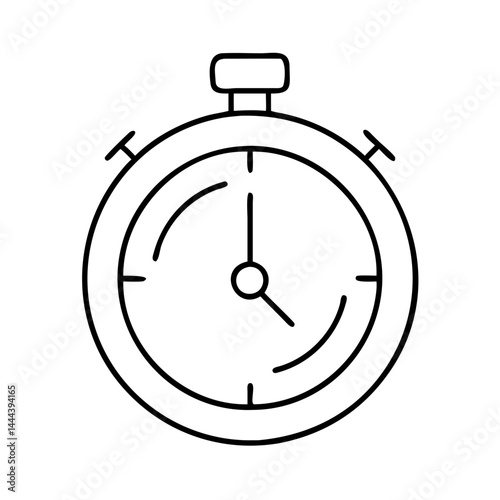 stopwatch icon, stopwatch line art - simple line art of stopwatch, perfect for stopwatch logos and icons