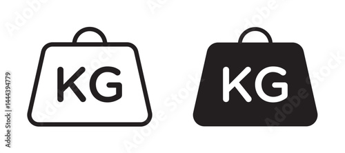 Weight icon In Flat and stroke Style Vector For App, UI, Websites. Black Vector Illustration.