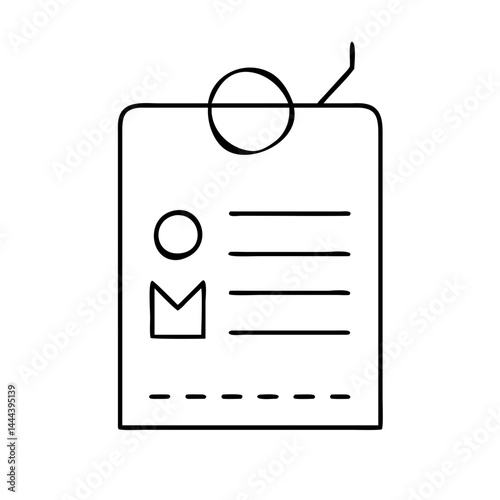 tagline icon, tagline line art - simple line art of tagline, perfect for tagline logos and icons