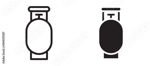 LPG icon In Flat and stroke Style Vector For App, UI, Websites. Black Vector Illustration.