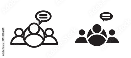 Expert opinion icon In Flat and stroke Style Vector For App, UI, Websites. Black Vector Illustration.