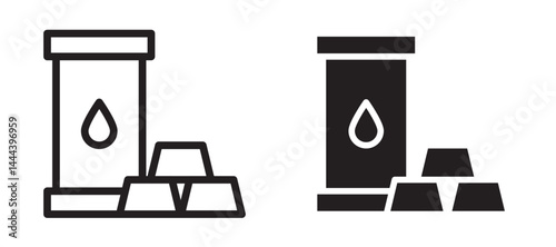 Commodity icon In Flat and stroke Style Vector For App, UI, Websites. Black Vector Illustration.