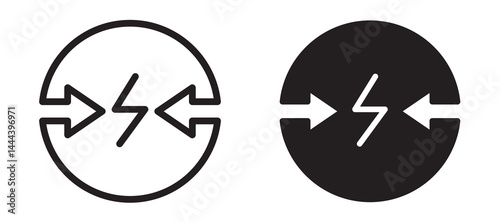 Conflict icon In Flat and stroke Style Vector For App, UI, Websites. Black Vector Illustration.