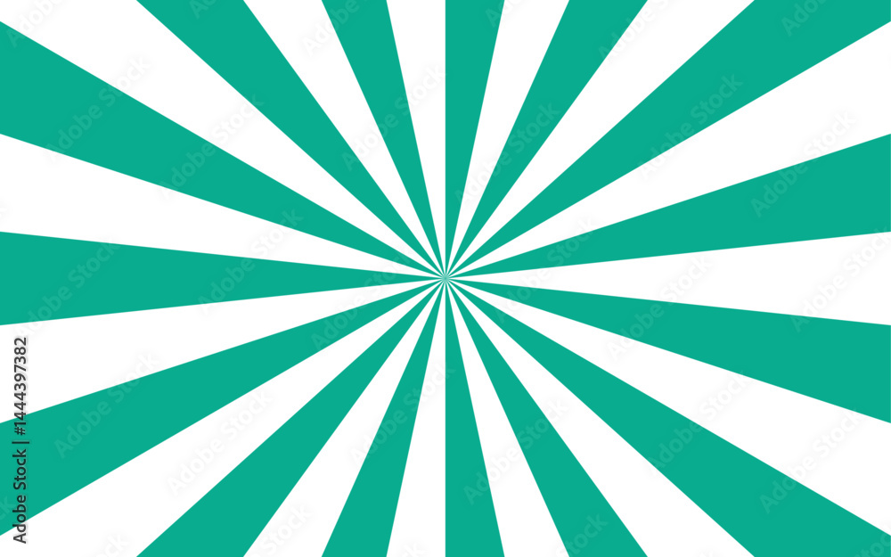 Fototapeta premium Abstract hypnotic radial spiral pattern and visual illusion of motion and depth. Dynamic sense of energy, reminiscent of retro posters or optical art. Sunburst background with pattern beam rays. 