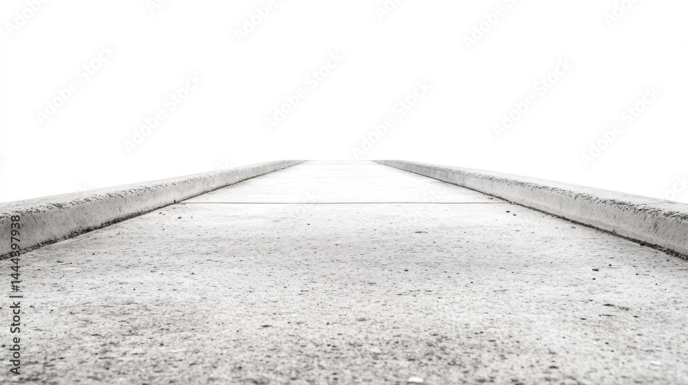 Fototapeta premium Empty concrete path extending into the distance