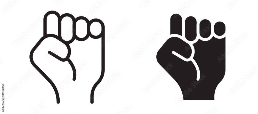 Empowerment icon In Flat and stroke Style Vector For App, UI, Websites. Black Vector Illustration.