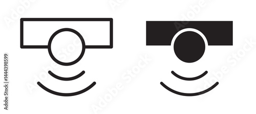 Sensor icon In Flat and stroke Style Vector For App, UI, Websites. Black Vector Illustration.