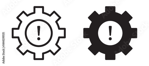 Failure icon In Flat and stroke Style Vector For App, UI, Websites. Black Vector Illustration.