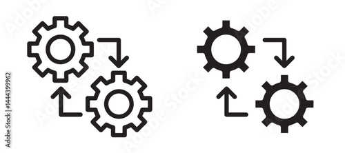 Operation icon In Flat and stroke Style Vector For App, UI, Websites. Black Vector Illustration.