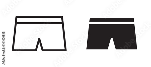 Swim shorts icon In Flat and stroke Style Vector For App, UI, Websites. Black Vector Illustration.