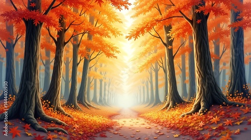 Enchanted Forest: A Journey Through Autumn's Embrace